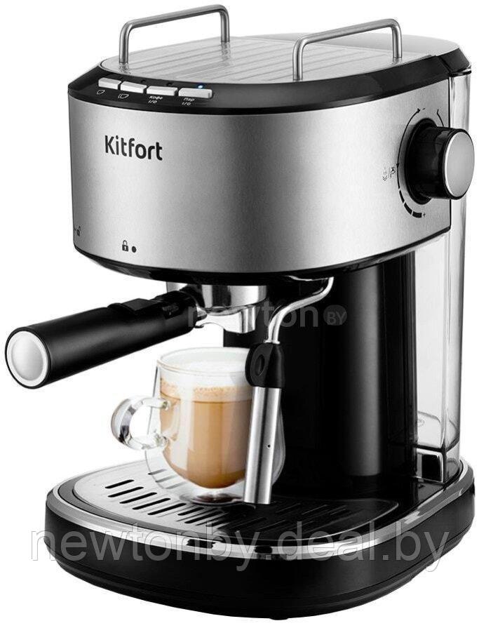 Рожковая помповая кофеварка Kitfort KT-754 - фото 1 - id-p201896579