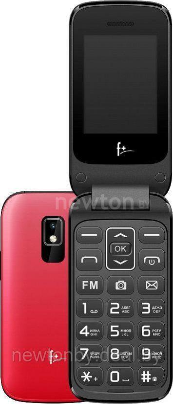 Кнопочный телефон F+ Flip 240 (черный/красный) - фото 1 - id-p218511374