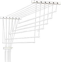 Сушилка для белья Comfort Alumin потолочная 6 прутьев 220 см