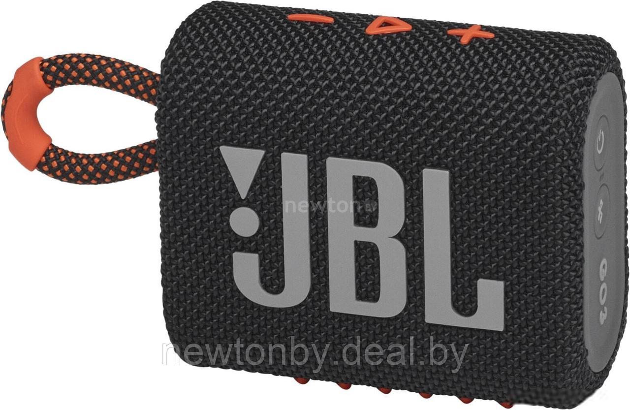 Беспроводная колонка JBL Go 3 (черный/оранжевый) - фото 1 - id-p207710876