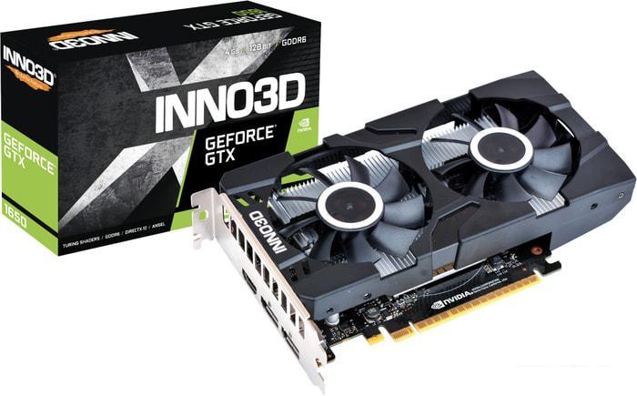 Видеокарта Inno3D GeForce GTX 1650 Twin X2 OC 4GB GDDR6 N16502-04D6X-1177VA25 - фото 1 - id-p218294585