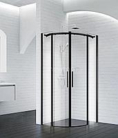 Душевой уголок BelBagno Acqua-R-2-100-C-NERO (прозрачное стекло)