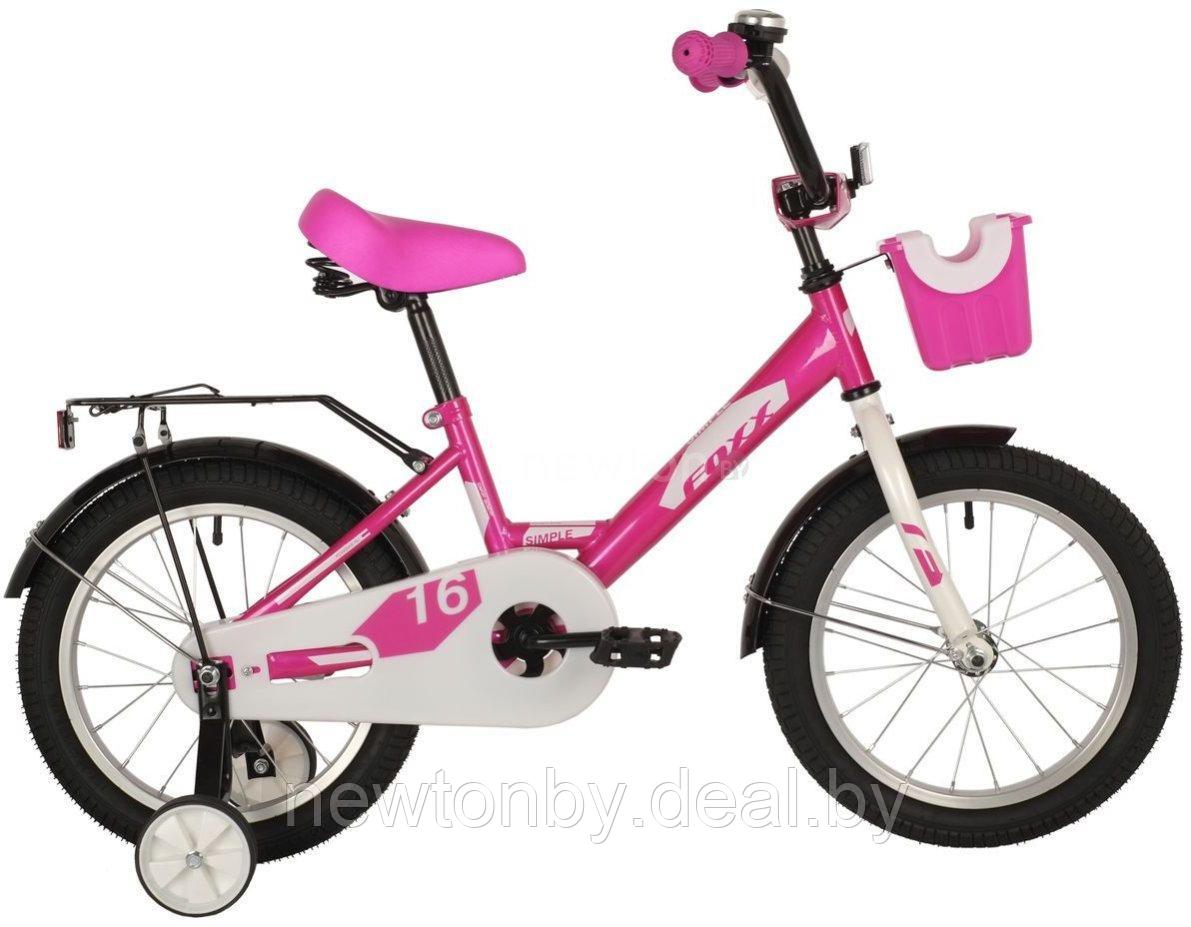 Детский велосипед Foxx Simple 16 2021 (розовый) - фото 1 - id-p218530209
