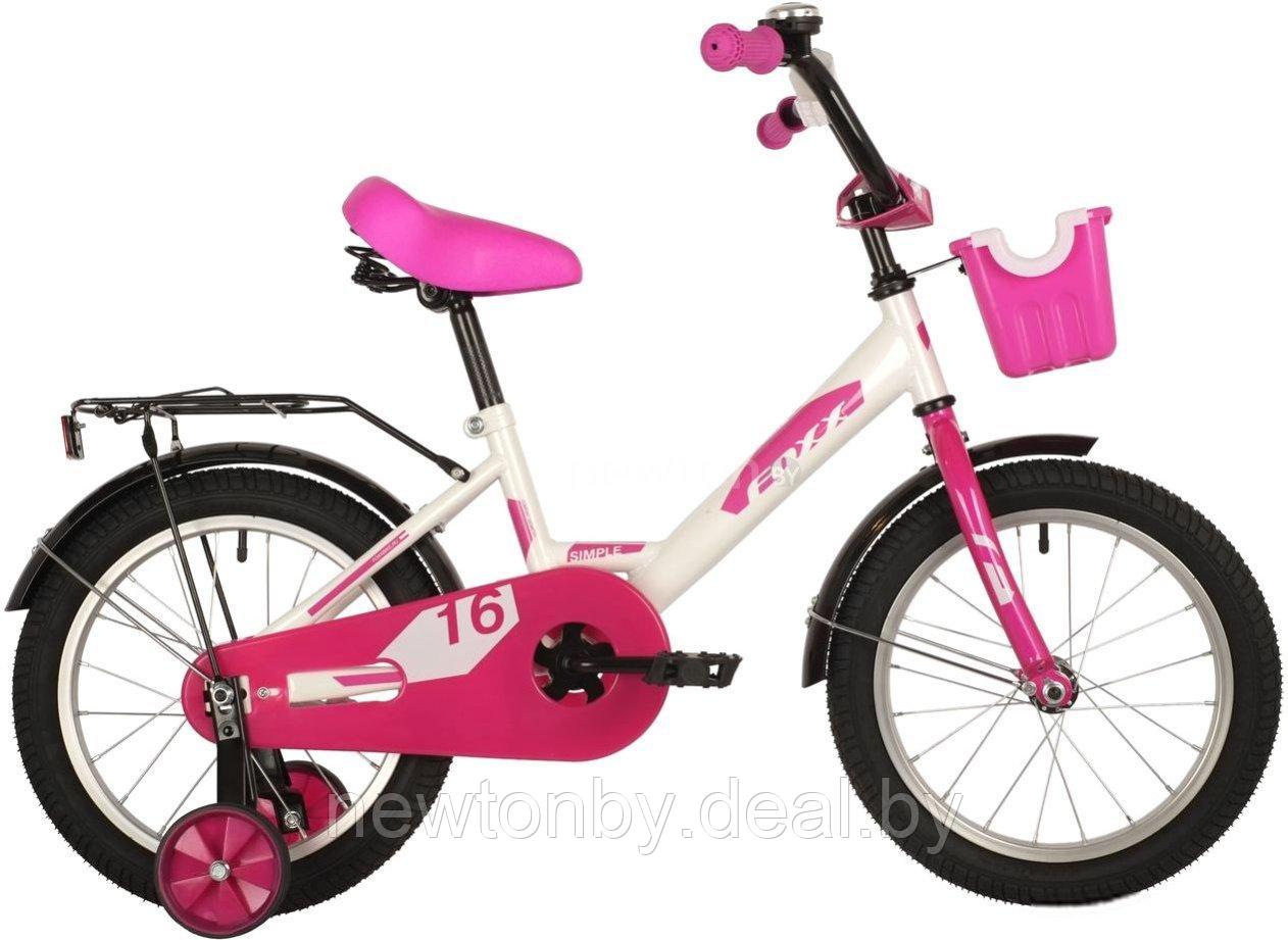 Детский велосипед Foxx Simple 16 2021 (белый) - фото 1 - id-p218530210