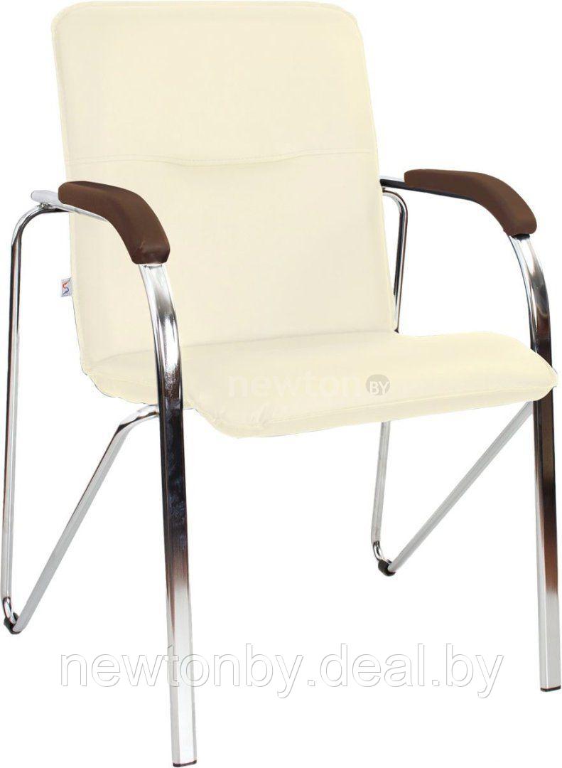 Кресло Белс Самба Chrome V 451375/V18 (кожзам бежевый/темный орех) - фото 1 - id-p218527791