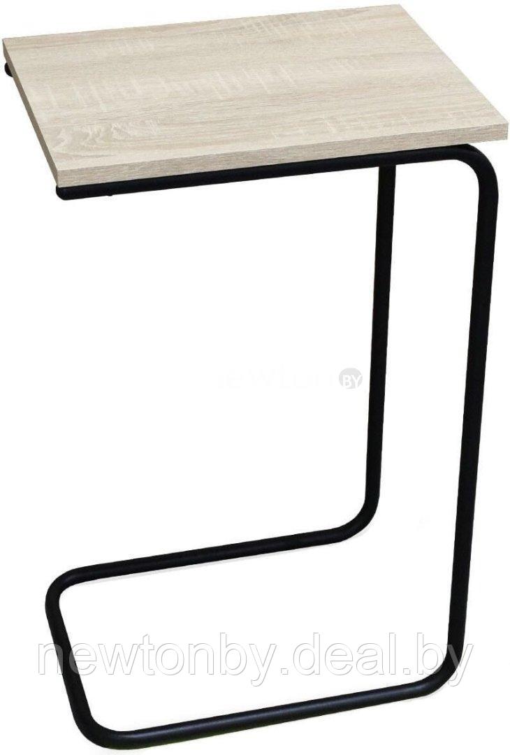 Приставной столик Sheffilton SHT-CT9 (дуб беленый/черный муар) - фото 1 - id-p218550964