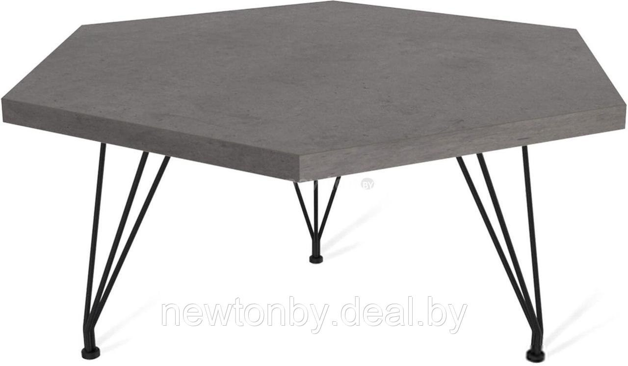 Журнальный столик Sheffilton SHT-TU29/H36/TT20 ЛДСП 70 (черный муар/бетон чикаго темно-серый) - фото 1 - id-p218550970