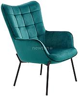 Интерьерное кресло Halmar Castel (темно-зеленый/черный)