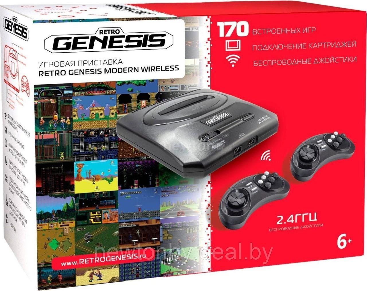 Игровая приставка Retro Genesis Modern Wireless (2 беспроводных геймпада, 170 игр) - фото 1 - id-p213321642
