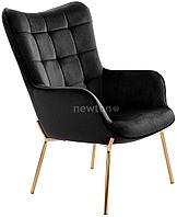 Интерьерное кресло Halmar Castel 2 (черный/золотой)