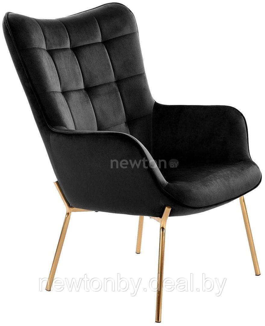 Интерьерное кресло Halmar Castel 2 (черный/золотой) - фото 1 - id-p218549284