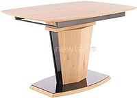 Кухонный стол Signal Houston 120/160x80 (дуб/черный)