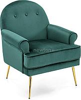 Интерьерное кресло Halmar Santi (темно-зеленый/золотой)