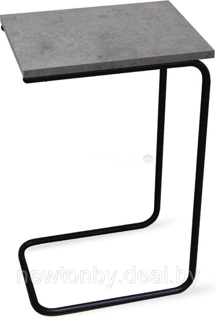 Приставной столик Sheffilton SHT-CT9 (бетон чикаго светлый/черный муар) - фото 1 - id-p207794130
