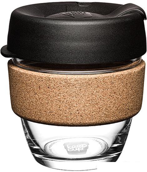 Многоразовый стакан KeepCup Brew Cork S Black 227мл (черный) - фото 1 - id-p218097378