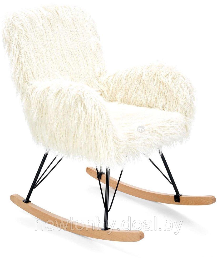 Кресло-качалка Halmar Austin (кремовый/черный/натур.) - фото 1 - id-p218549307