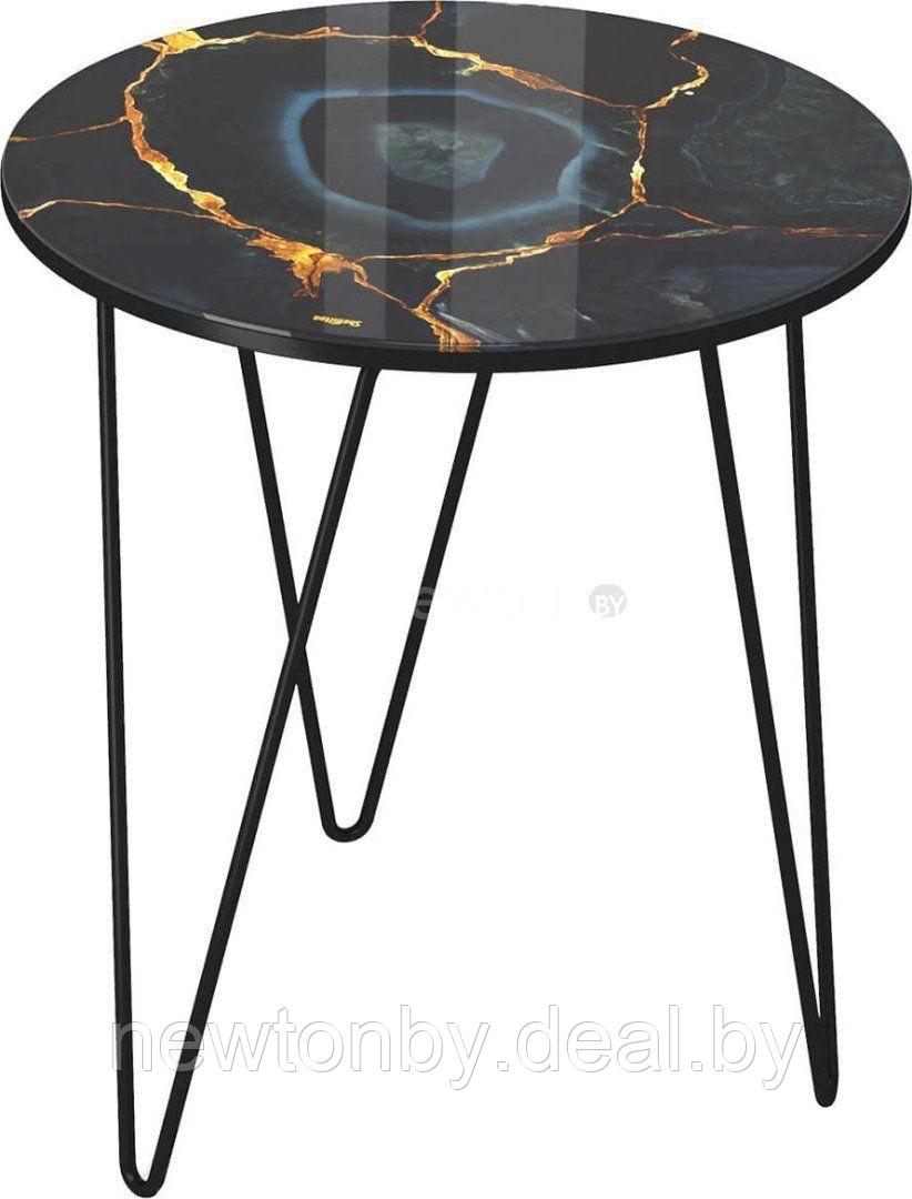 Журнальный столик Sheffilton SHT-CT27 (титановый кварц/черный муар) - фото 1 - id-p218551056