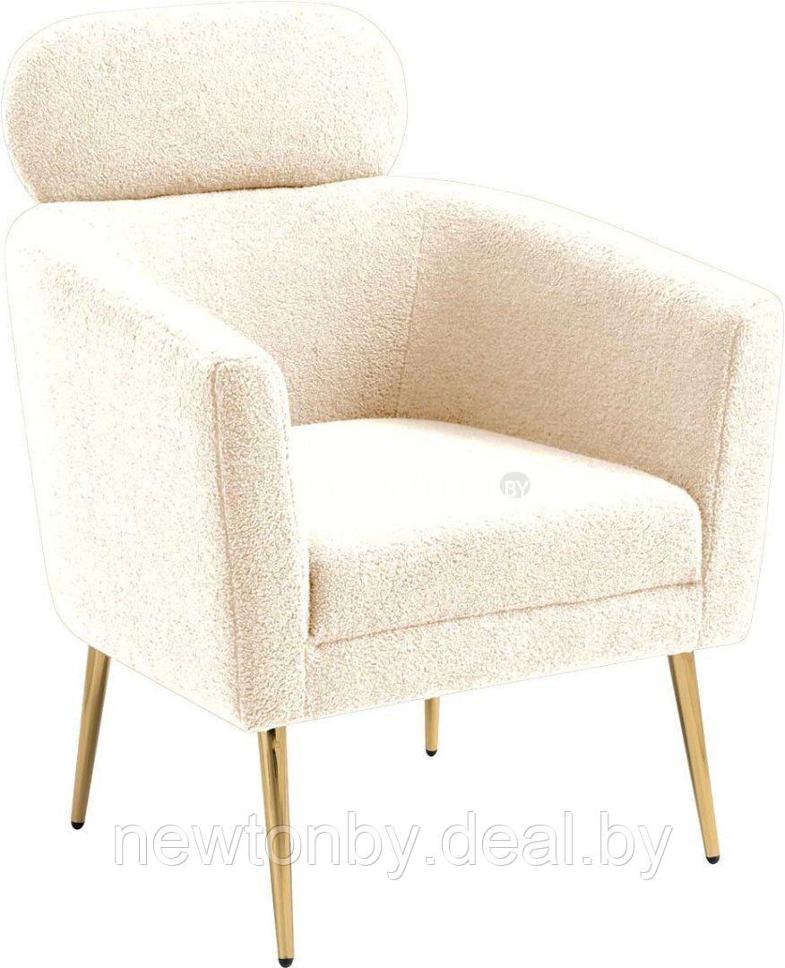 Интерьерное кресло Halmar Melisa (кремовый/золотой) - фото 1 - id-p218549364