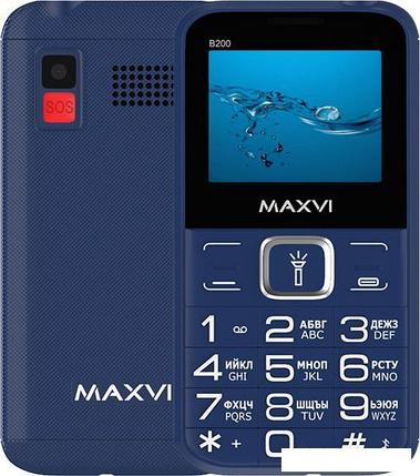 Кнопочный телефон Maxvi B200 (синий), фото 2