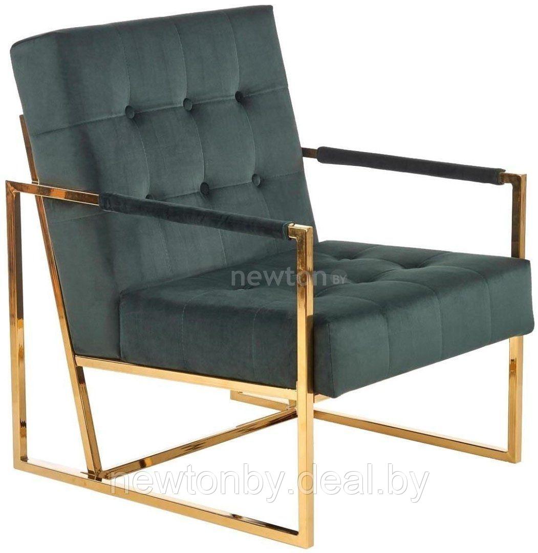 Интерьерное кресло Halmar Prius (темно-зеленый/золотой) - фото 1 - id-p218549392