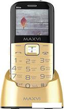 Кнопочный телефон Maxvi B6ds (золотистый), фото 3