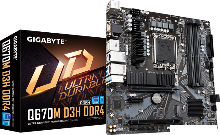 Материнская плата Gigabyte Q670M D3H DDR4 (rev. 1.0) - фото 2 - id-p218322623