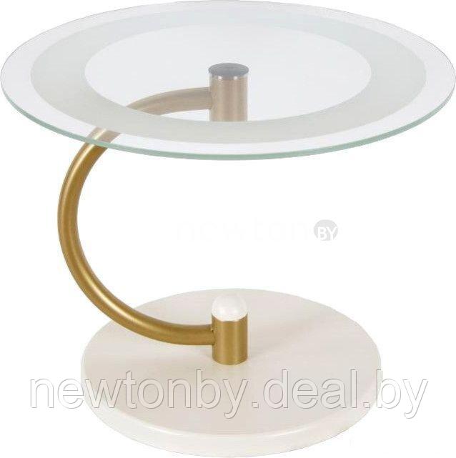 Журнальный столик Мебелик Дуэт 13Н (золотой/слоновая кость/прозрачный) - фото 1 - id-p209830990