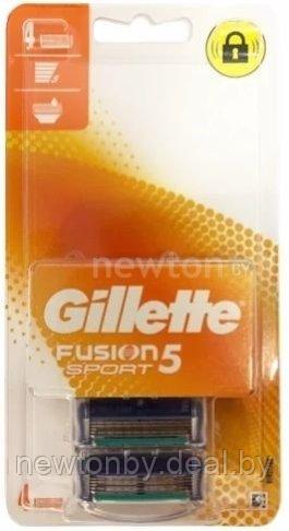 Сменные кассеты для бритья Gillette Fusion5 Sport (4 шт) - фото 1 - id-p196989075