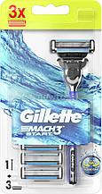 Бритвенный станок Gillette Mach3 Start 3 сменные кассеты 7702018464005