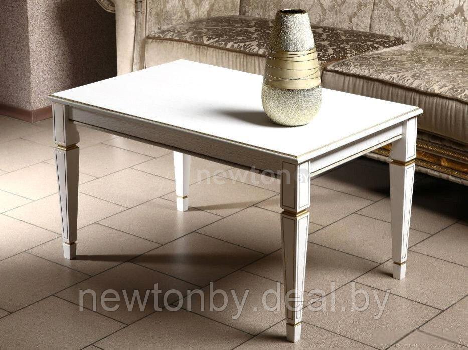 Журнальный столик Мебелик Васко В 81 (белый ясень/золото) - фото 1 - id-p218551150