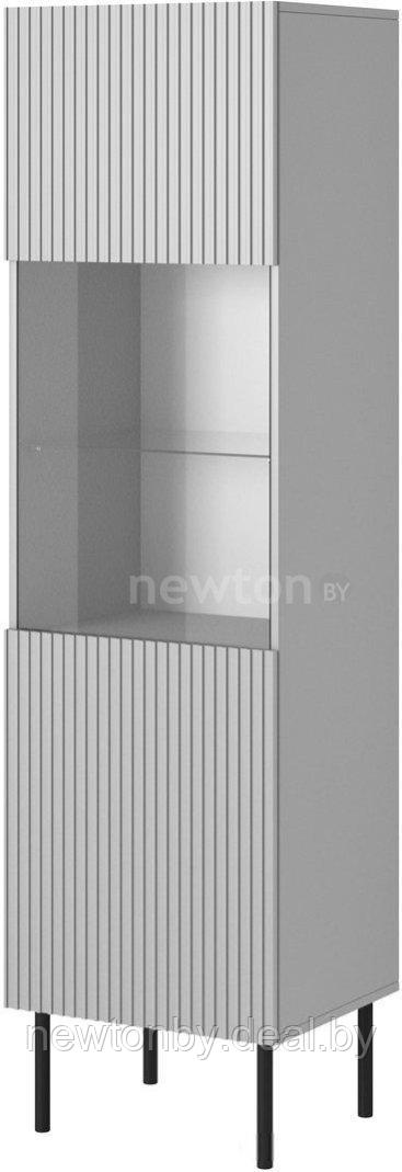 Шкаф-витрина Halmar Asensio W-1 (светло-серый/черный) - фото 1 - id-p218552064