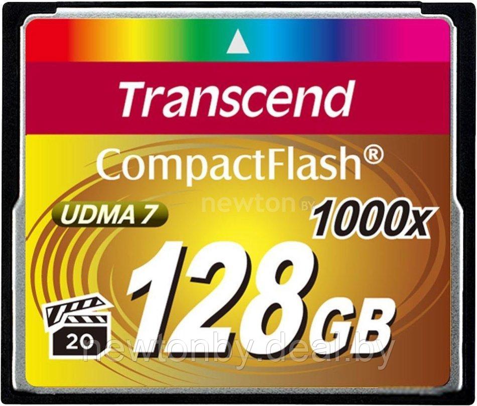 Карта памяти Transcend 1000x CompactFlash Ultimate 128GB (TS128GCF1000) - фото 1 - id-p218545997