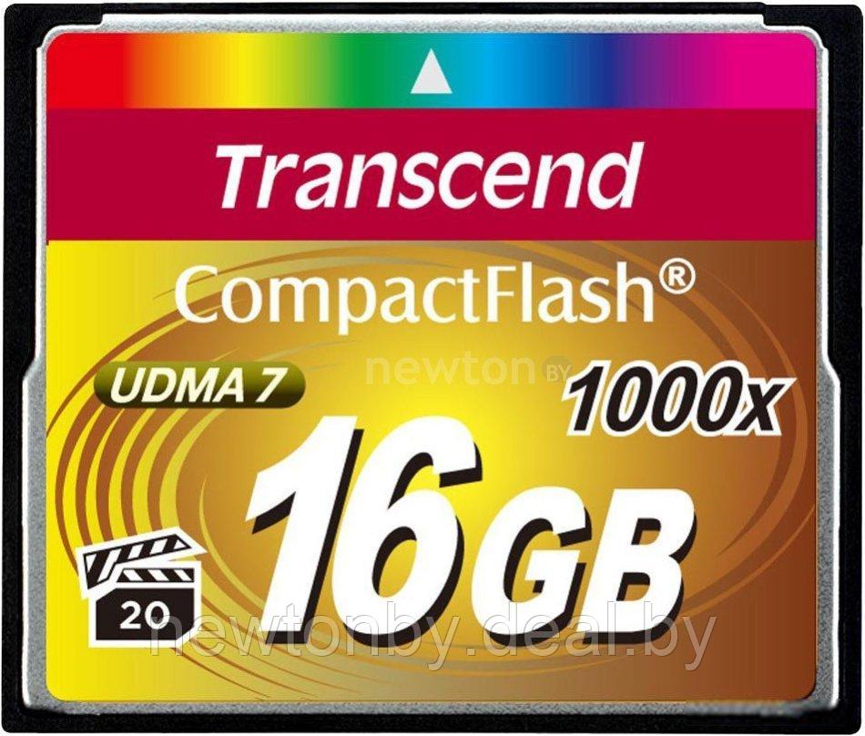 Карта памяти Transcend 1000x CompactFlash Ultimate 16GB (TS16GCF1000) - фото 1 - id-p218546008