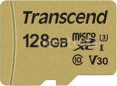 Карта памяти Transcend microSDXC 500S 128GB + адаптер - фото 1 - id-p218546010