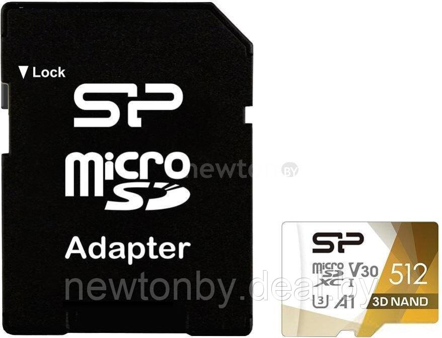 Карта памяти Silicon-Power Superior Pro microSDXC SP512GBSTXDU3V20AB 512GB (с адаптером) - фото 1 - id-p218546027