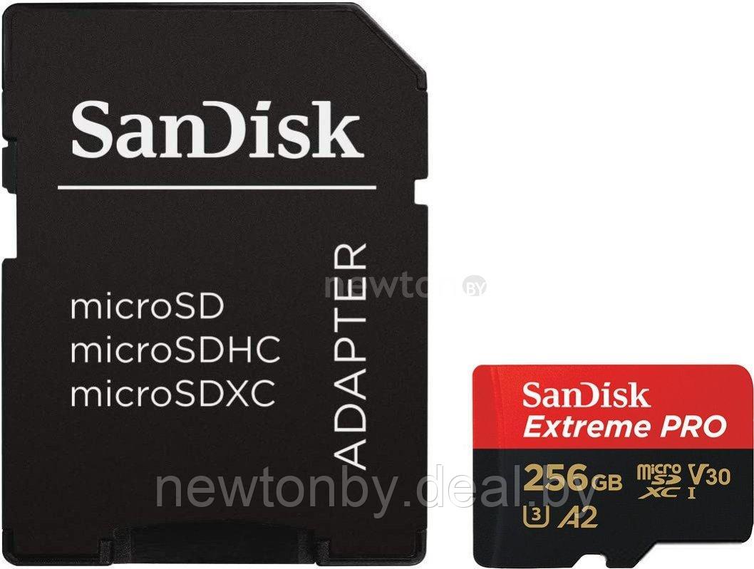 Карта памяти SanDisk Extreme PRO microSDXC SDSQXCD-256G-GN6MA 256GB (с адаптером) - фото 1 - id-p216372862