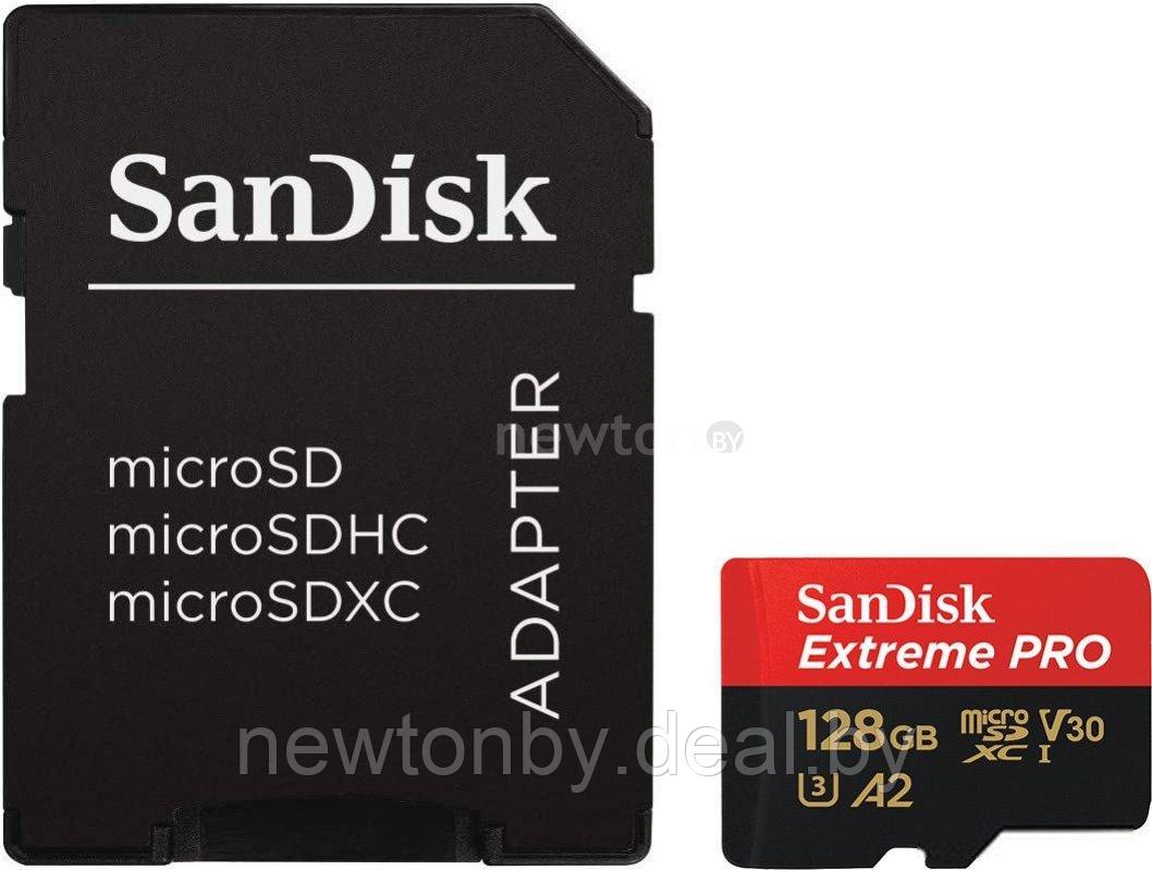 Карта памяти SanDisk Extreme PRO microSDXC SDSQXCD-128G-GN6MA 128GB (с адаптером) - фото 1 - id-p218546041