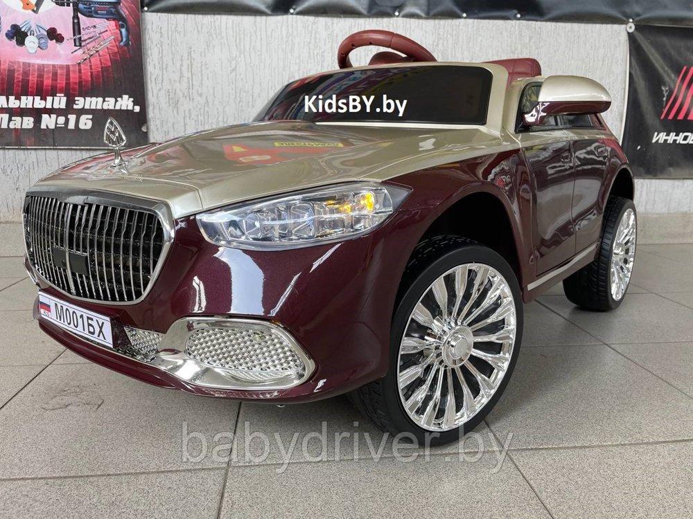Детский электромобиль RiverToys М001БХ (красно-золотой глянец) Mercedes Полноприводный