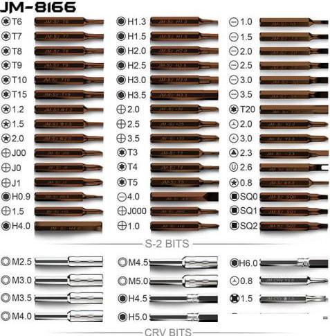 Набор торцевых головок и бит Jakemy JM-8166 (61 предмет) - фото 3 - id-p218243984