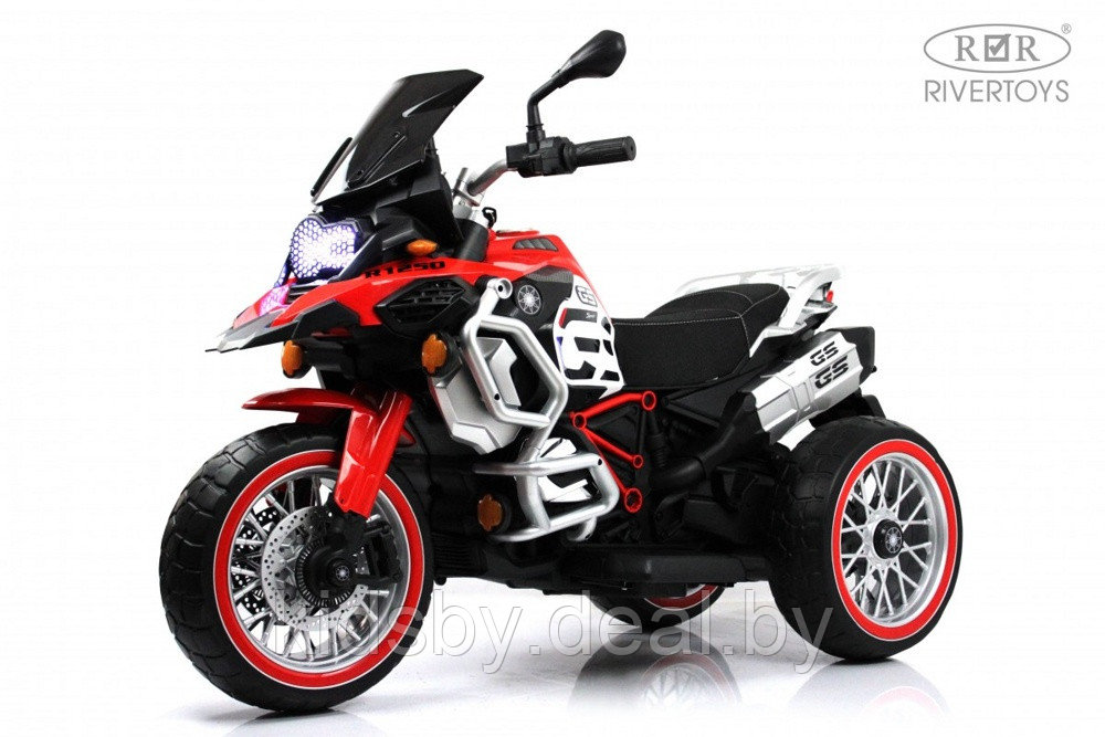 Детский электромотоцикл RiverToys М111БХ (красный) - фото 1 - id-p218554519