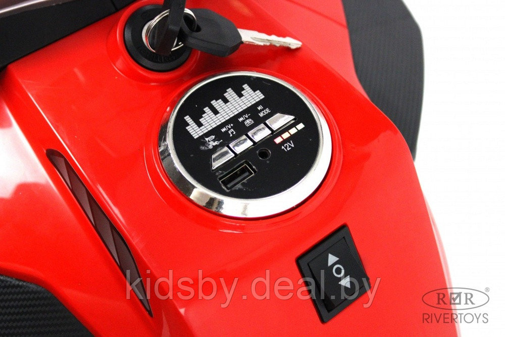 Детский электромотоцикл RiverToys М111БХ (красный) - фото 6 - id-p218554519
