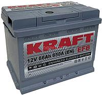 Автомобильный аккумулятор KRAFT EFB 66 R+ (66 А·ч)