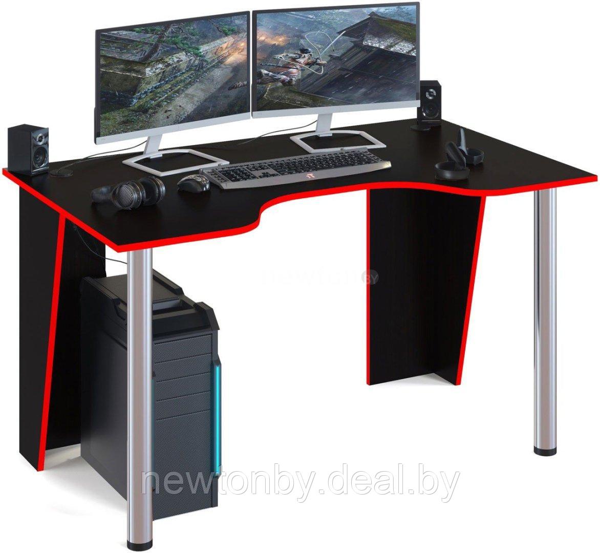 Геймерский стол Сокол КСТ-18 (черный/красный) - фото 1 - id-p218550113