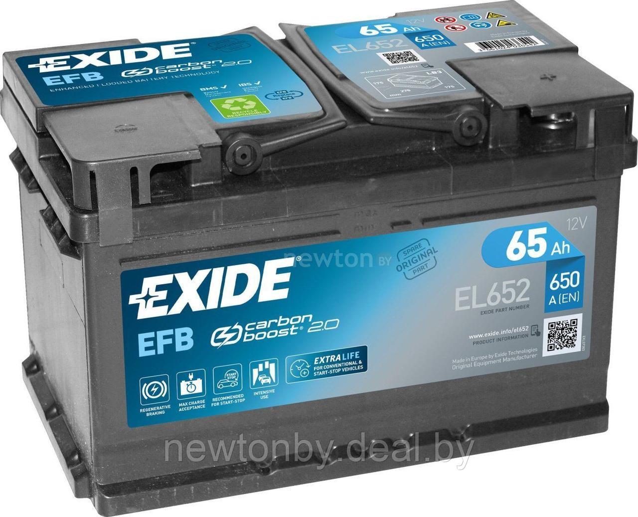 Автомобильный аккумулятор Exide Start-Stop EFB EL652 (65 А·ч) - фото 1 - id-p215321768