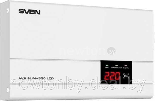 Стабилизатор напряжения SVEN AVR SLIM-500 LCD - фото 1 - id-p217529848