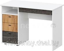 Стол SV-Мебель МС Анри К 00-00108914 (белый текстурный/дуб золотой/железный камень)