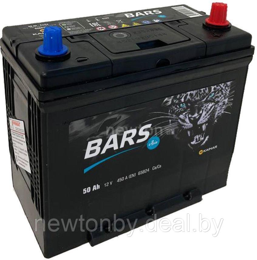 Автомобильный аккумулятор BARS Asia 50 JR+ тонкие клеммы с бортом (50 А·ч) - фото 1 - id-p218546268