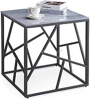 Журнальный столик Halmar Universe 2 Kwadrat (серый мрамор/черный)