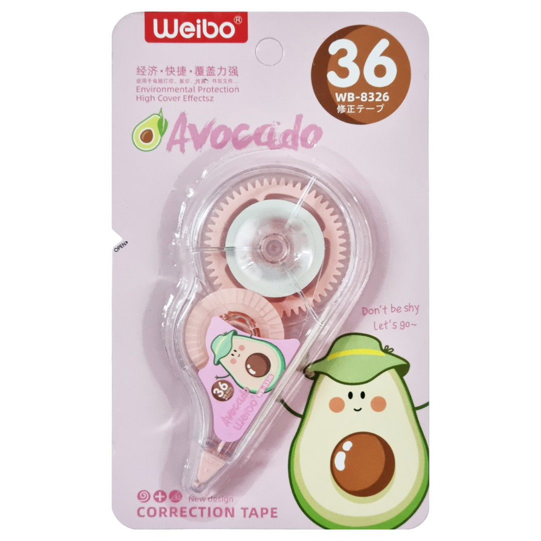 Корректирующая лента в роллере Weibo «AVOCADO» 5мм x 8м (Цена с НДС) - фото 3 - id-p75859332