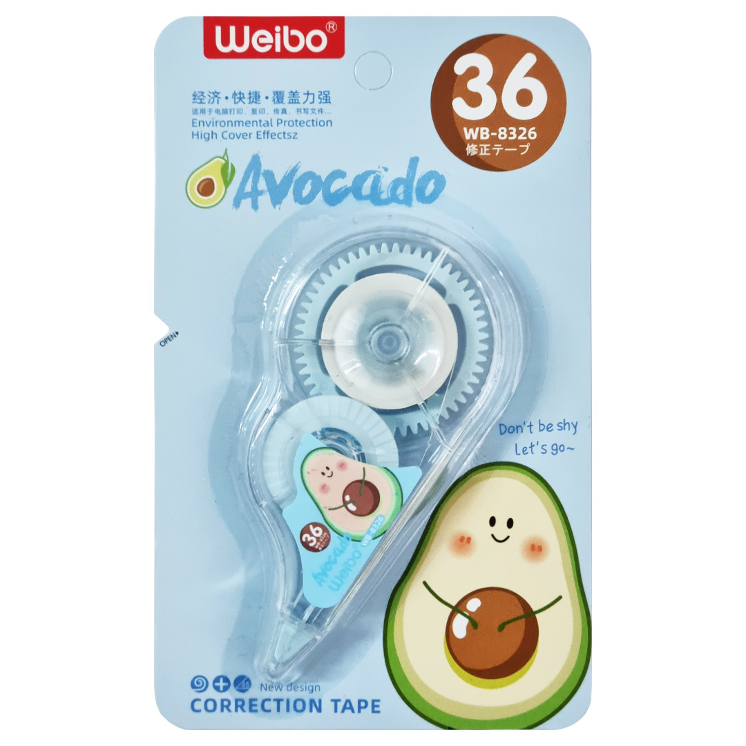 Корректирующая лента в роллере Weibo «AVOCADO» 5мм x 8м (Цена с НДС) - фото 4 - id-p75859332